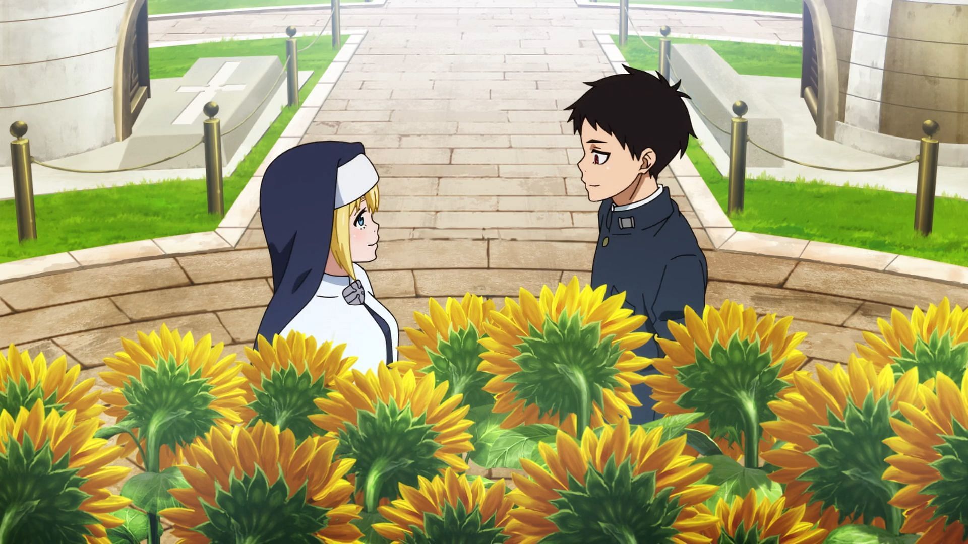 Iris and Shinra have one of the shonen anime romances worthy of a shojo series (Image via David Production)